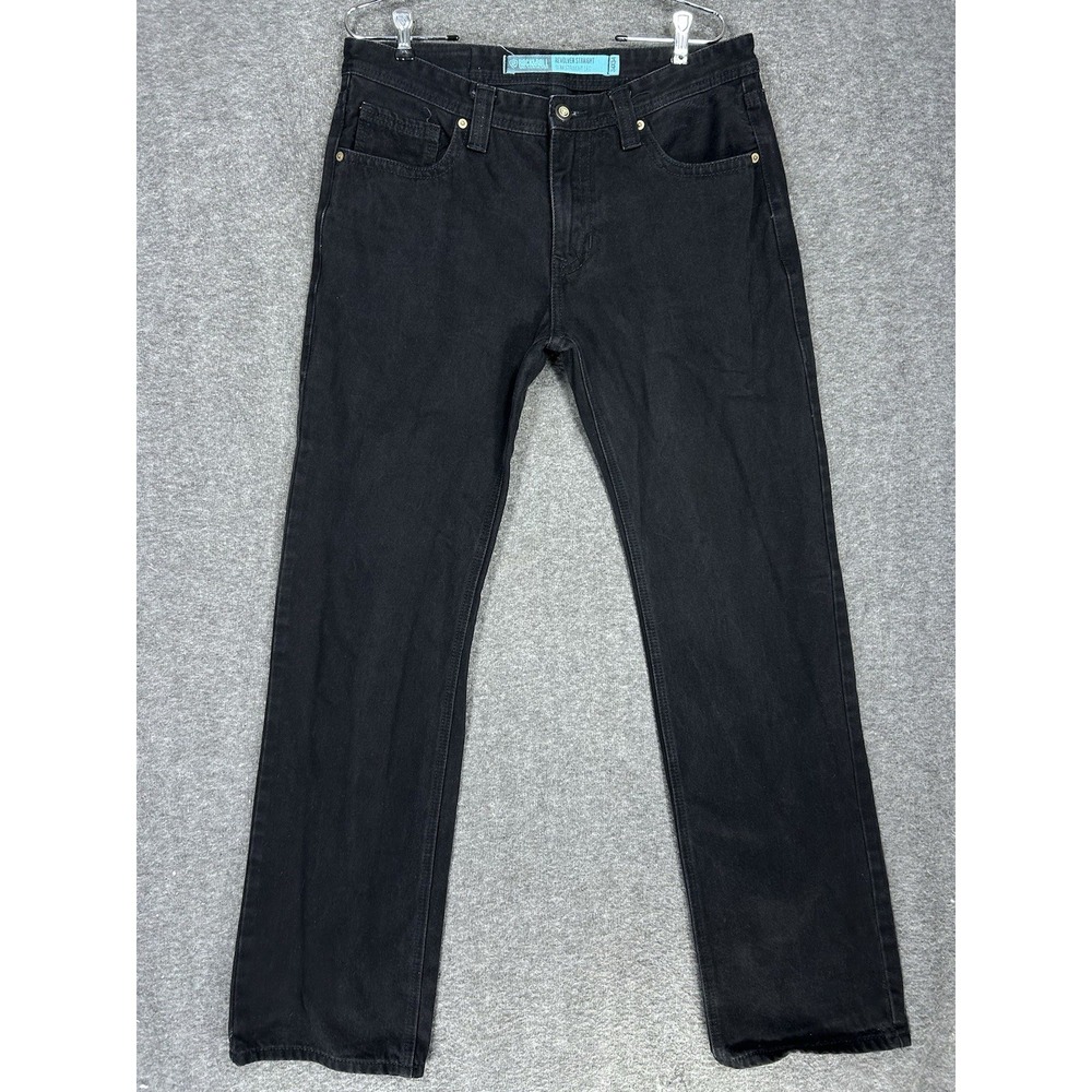 Rock & Roll Denim Revolver Straight Jeans Mens 34x34 Black Slim fit